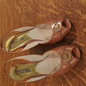 Michael Kors shoes, gently worn, sling back heels!